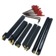 Indexable Lathe Turning Tool,1/2'' Shank 7 Pieces Carbide Turning Tool Set,Metal Lathe Tools Holder