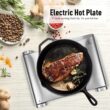 Cusimax Hot Plate Electric Burner, Non-Slip Rubber Feet, Upgraded Version, 1500W