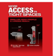 Milwaukee 2564-22 M12 FUEL 12V Lithium-Ion Brushless Cordless 3/8 in. Right Angle Impact Wrench Kit with Two 2.0 Ah Batteries