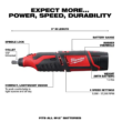 Milwaukee 2415-20-2460-20-48-11-2460 M12 12V Lithium-Ion Cordless 3/8 in. Right Angle Drill with M12 Rotary Tool and 6.0 Ah XC Battery Pack