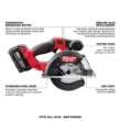 Milwaukee 2782-20 M18 FUEL 18-Volt Lithium-Ion Brushless Cordless Metal Cutting 5-3/8 in. Circular Saw (Tool-Only) w/ Metal Saw Blade