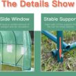 FDW Greenhouse for Outdoors Greenhouse Walk-in Green House L10'xW7'xH7' Plastic Mini Greenhouse Kit Indoor