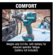 Makita XWT18Z 18V LXT Lithium-Ion Brushless Cordless 4-Speed Mid-Torque 1/2 in. Impact Wrench w/ Detent Anvil (Tool Only)