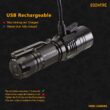 Soonfire Cree LED 1000 Lumens Flashlight, Rechargeable Waterproof Compact EDC Law flashlights, Black