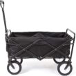 MacSports Collapsible Folding Outdoor Utility Wagon, Black
