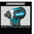 Makita XDT131 18V LXT Lithium-Ion Brushless Cordless Impact Driver Kit with (1) Battery 3.0Ah And Charger