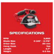 Milwaukee 2782-20 M18 FUEL 18-Volt Lithium-Ion Brushless Cordless Metal Cutting 5-3/8 in. Circular Saw (Tool-Only) w/ Metal Saw Blade