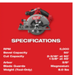 Milwaukee Circular Saw 2730-20 M18 FUEL 18-Volt Lithium-Ion Brushless Cordless 6-1/2 in (Tool-Only)