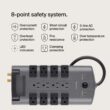 Belkin Surge Power Strip Protector - 8 Rotating & 4 Stationary AC Multiple Outlets