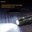 Soonfire Cree LED 1000 Lumens Flashlight, Rechargeable Waterproof Compact EDC Law flashlights, Black