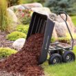 Gorilla Carts GOR4PS Poly Garden Dump Cart with Steel Frame and 10-in. Pneumatic Tires, 600-Pound Capacity, Black