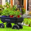 Gorilla Carts GOR4PS Poly Garden Dump Cart with Steel Frame and 10-in. Pneumatic Tires, 600-Pound Capacity, Black