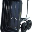 Gorilla Carts GOR4PS Poly Garden Dump Cart with Steel Frame and 10-in. Pneumatic Tires, 600-Pound Capacity, Black