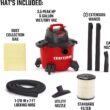 CRAFTSMAN CMXEVBE17584 6 Gallon 3.5 Peak HP Wet/Dry Vac, Portable Shop Vacuum with Attachments , Red
