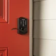 Schlage Touch Camelot Aged Bronze Electronic Lock Handle Lighted Keypad Touchscreen Schlage Touch Camelot Aged Bronze Electronic Lock Handle Lighted Keypad Touchscreen