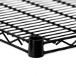 TRINITY 4-Tier Wire Shelving Rack, 48” x 18” x 72”, NSF, Includes Wheels and Liners, Black