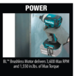 Makita XDT14Z 18V LXT Lithium-Ion Brushless 1/4 in. Cordless Quick-Shift Mode 3-Speed Impact Driver (Tool Only)