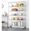 TRINITY 6-Tier Wire Shelving Rack, 48" x 18" x 72" NSF, Includes Wheels