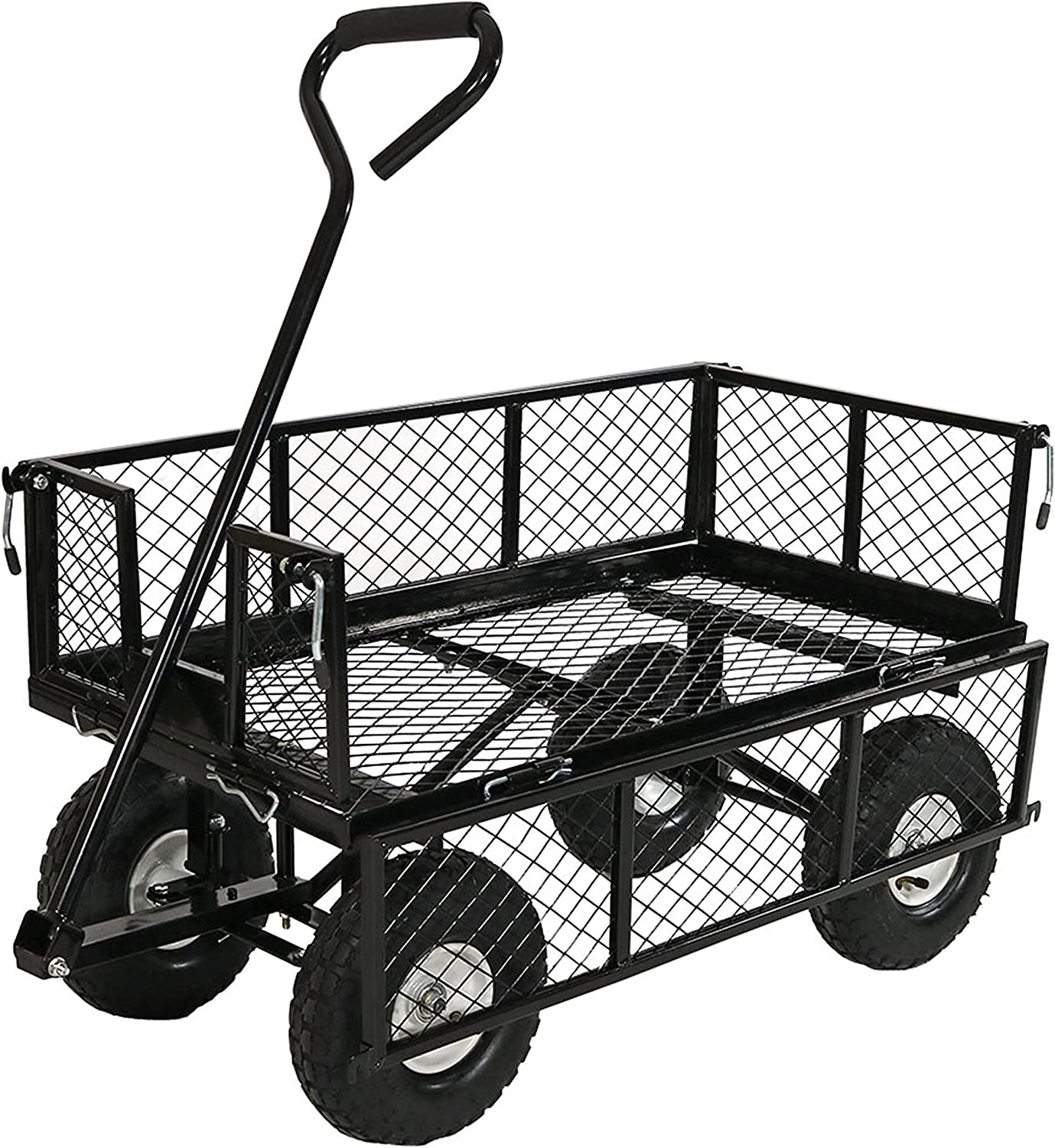 Sunnydaze LW-UC438-BK Utility Steel Garden Cart, Heavy-Duty 400 Pound Capacity Sunnydaze LW-UC438-BK Utility Steel Garden Cart, Heavy-Duty 400 Pound Capacity - Image 7