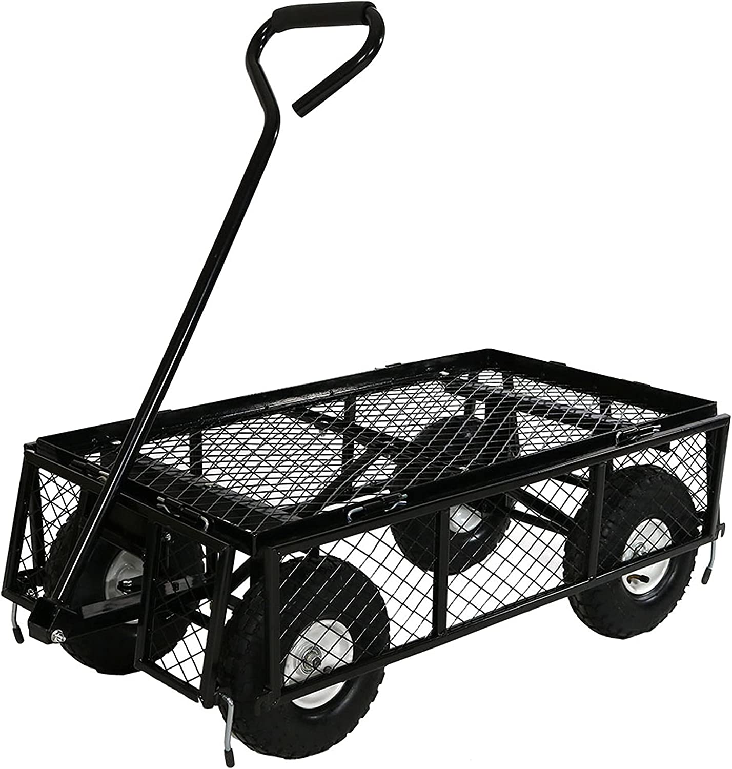 Sunnydaze LW-UC438-BK Utility Steel Garden Cart, Heavy-Duty 400 Pound Capacity Sunnydaze LW-UC438-BK Utility Steel Garden Cart, Heavy-Duty 400 Pound Capacity - Image 9