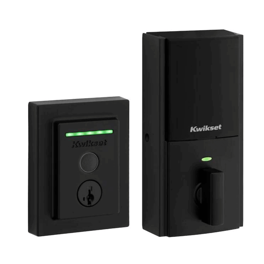 Kwikset Halo Touch Contemporary Square Wi-Fi Fingerprint Smart Lock No Hub Required featuring SmartKey Security in Matte Black (99590-004) Kwikset Halo Touch Contemporary Square Wi-Fi Fingerprint Smart Lock No Hub Required featuring SmartKey Security in Matte Black (99590-004)