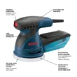 Bosch 120-Volt 2.5-Amp Corded Variable Speed Random Orbital Sander with Dust Management
