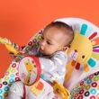 Bright Starts Playful Pinwheels Portable Baby Bouncer with Vibrating Infant Seat and-Toy Bar, 19.8x13.1x3.4 Inch, Age 0-6 Months