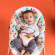 Bright Starts Playful Pinwheels Portable Baby Bouncer with Vibrating Infant Seat and-Toy Bar, 19.8x13.1x3.4 Inch, Age 0-6 Months