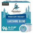 Caribou Coffee Lakeshore Blend, Single-Serve Keurig K-Cup Pods, Medium Roast Coffee, 24 Count (Pack of 4)
