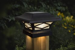 Classy Caps Kingsbridge Dual Lighting Solar Post Cap, 2-pack
