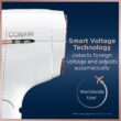Conair 1875 Watt Worldwide Travel Hair Dryer with Smart Voltage Technology and Folding Handle, White, Travel Size
