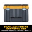DEWALT TSTAK Tool Box, Extra Large Design, Fixed Divider for Tool Organization, Water and Debris Resistant (DWST17814),Black