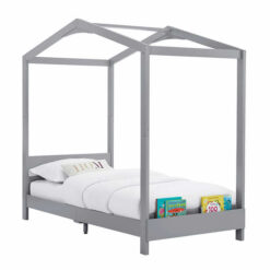 Delta Children ‎W129270-026 Poppy House Wood Twin Bed, Platform Bed, Grey