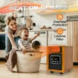 Dr Infrared Heater 1500-Watt Infrared Quartz Cabinet Indoor Electric Space Heater with Thermostat and Remote Included