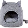 EveryYay Snooze Fest Fellow Feline Hooded Igloo Cat Bed
