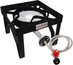 GasOne Square Heavy Duty Single Burner Outdoor Stove Propane Gas Cooker