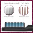 Hair Straightener Comb Matte Black, TYMO Hair Straightener Brush Straightening Comb for Women