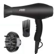 JINRI Hair Dryer 1875W, Negative Ionic Fast Dry Low Noise Blow Dryer, Professional Salon Hair Dryers with Diffuser, Concentrator, Styling Pik, 2 Speed and 3 Heat Settings