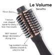 L'ANGE HAIR Le Volume 2-in-1 Titanium Brush Dryer Black | 75MM Hot Air Blow Dryer Brush in One with Oval Barrel | Hair Styler for Smooth, Frizz-Free Results for All Hair Types
