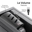 L'ANGE HAIR Le Volume 2-in-1 Titanium Brush Dryer Black | 75MM Hot Air Blow Dryer Brush in One with Oval Barrel | Hair Styler for Smooth, Frizz-Free Results for All Hair Types