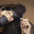 L'ANGE HAIR Le Volume 2-in-1 Titanium Brush Dryer Black | 75MM Hot Air Blow Dryer Brush in One with Oval Barrel | Hair Styler for Smooth, Frizz-Free Results for All Hair Types