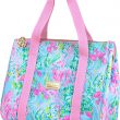Lilly Pulitzer Thermal Insulated Lunch Cooler Large Capacity, Women's Lunch Bag with Storage Pocket and Shoulder Straps, Best Fishes