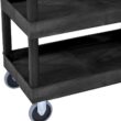 Luxor 3 Shelf Heavy-duty Cart in Black, 18