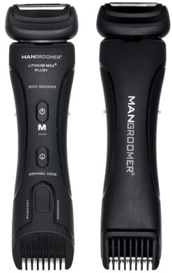 MANGROOMER Lithium Max Plus Body Groomer, Ball Groomer, Body Trimmer, Electric Groin Hair Trimmer with Free Bonus Foil Included