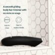 Meridian - The Trimmer - Electric Body & Pubic Hair Trimmer - Waterproof and Cordless for Wet/Dry Use - Painlessly Remove Hair to Feel Fresh Down There - for Men & Women - 90 Min Battery Life - Onyx