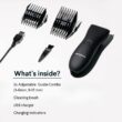 Meridian - The Trimmer - Electric Body & Pubic Hair Trimmer - Waterproof and Cordless for Wet/Dry Use - Painlessly Remove Hair to Feel Fresh Down There - for Men & Women - 90 Min Battery Life - Onyx
