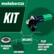 Metabo HPT 4.5-in 6.2 Amps-Amp Sliding Switch Corded Angle Grinder (G12SR4)
