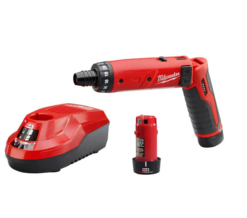 Milwaukee 2101-22 M4 4-Volt Lithium-Ion Cordless 1/4 in. Hex Screwdriver 2-Battery Kit
