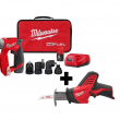 Milwaukee 2505-22-2420-20 M12 FUEL 12V Lithium-Ion Brushless Cordless 4-in-1 Installation 3/8 in. Drill Driver Kit with M12 HACKZALL