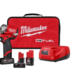 Milwaukee 2554-22-48-11-2440 M12 FUEL 12V Lithium-Ion Brushless Cordless Stubby 3/8 in. Impact Wrench Kit With M12 4.0Ah Battery